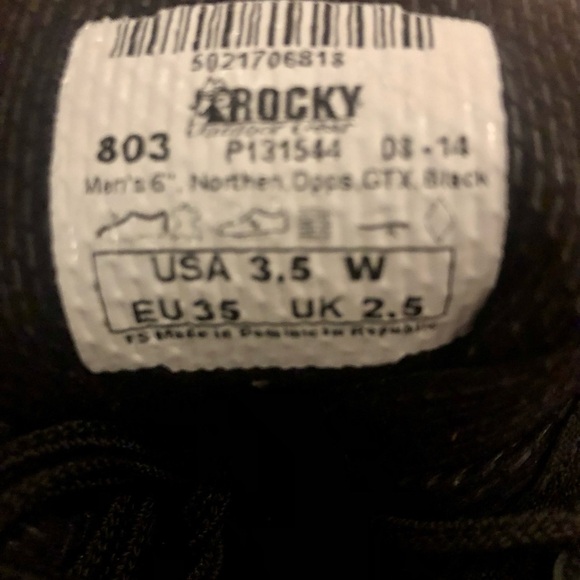 Rocky 803 goretex black combat military 6” boots sz 3.5w - Picture 7 of 7
